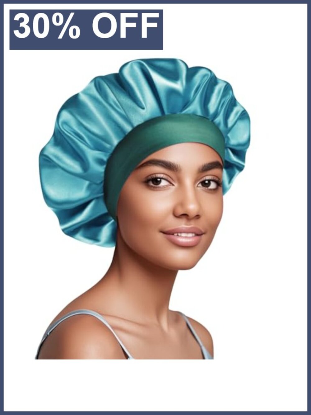 Satin Silk Bonnet for Sleeping, Double Layer Hair Bonnet Night Cap for Women